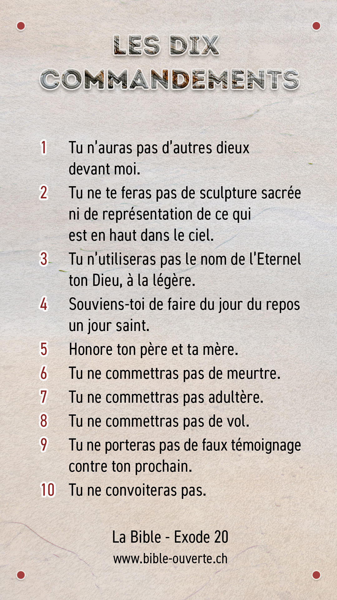 Les  dix commandements