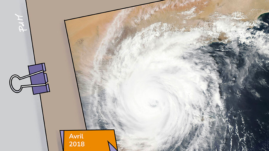 Maelstrom de Pâques - Tourbillion vue du ciel