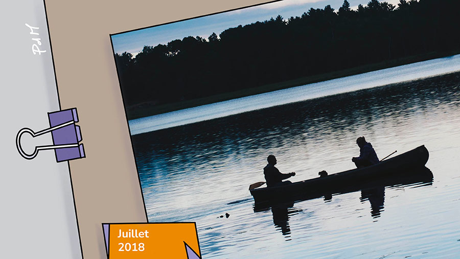 Face à face - Deux hommes dans un canoë