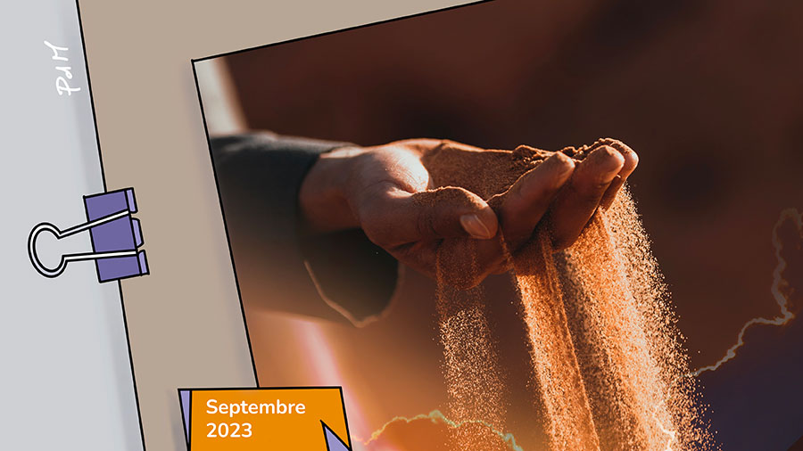 Le Dieu des causes perdues - Main à travers glissent du sable